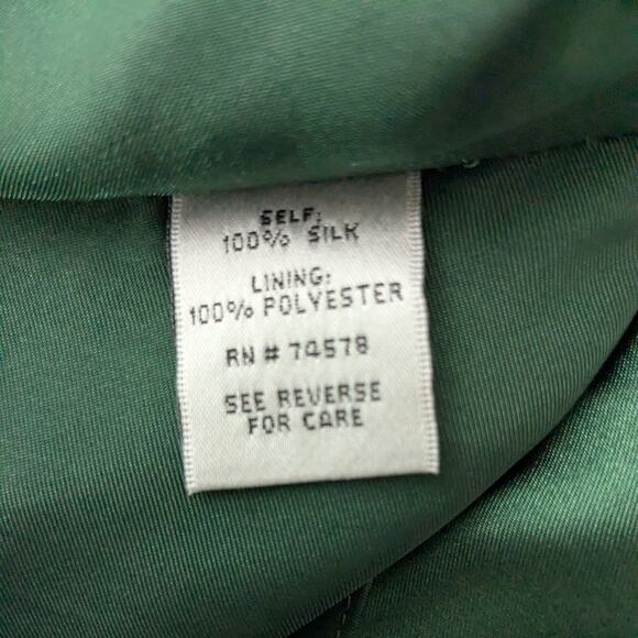 Cache Prom Dress Midi Gown 2 Green Silk Vintage Y2K Glam Bead Holiday Halter - Picture 13 of 14